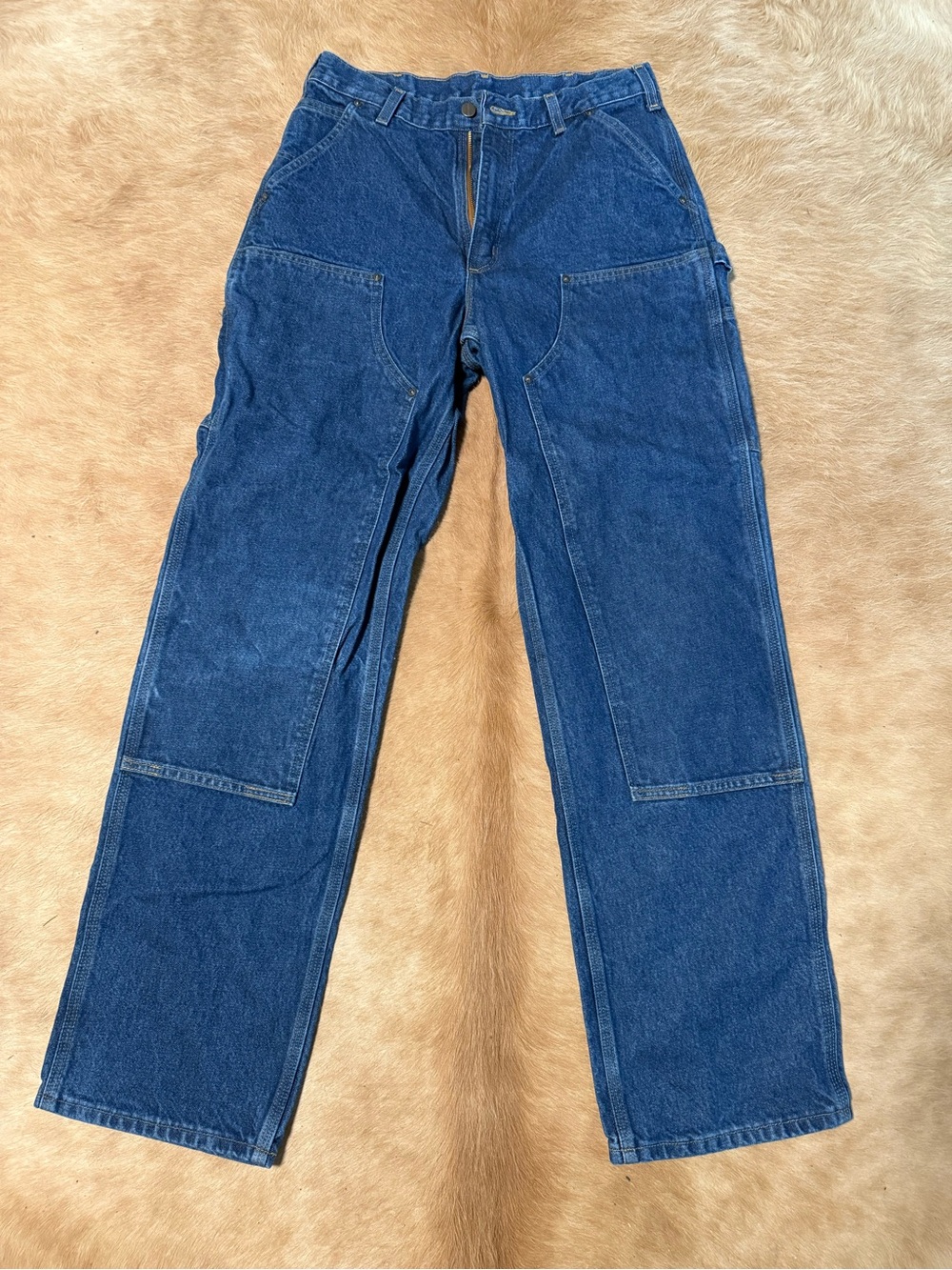 Carhartt Indigo Straight-Leg Utility Jeans